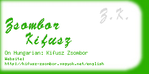 zsombor kifusz business card